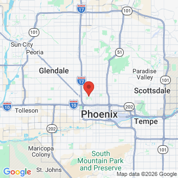 Map to Encanto Family Dental Care office in Phoenix, AZ