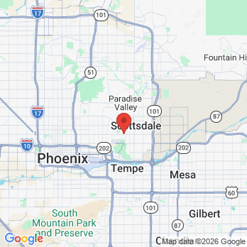 Map to Imagen Dental Partners office in Scottsdale, AZ