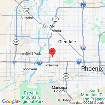 Map to JJ Dentistry office in Phoenix, AZ