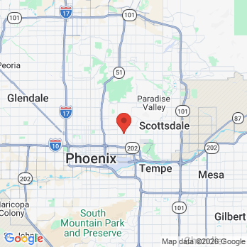 Map to Children's Dental Land office in Phoenix, AZ