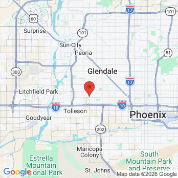 Map to Desert Sky Family Dental & Orthodontics office in Phoenix, AZ