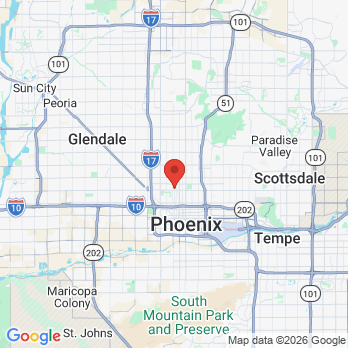 Map to Brian Daniels DDS PC office in Phoenix, AZ