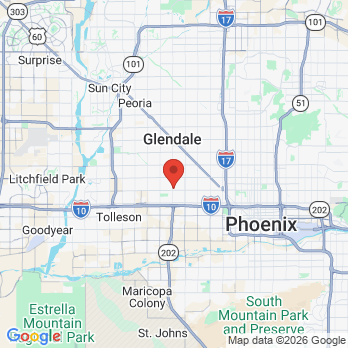 Map to Zapata Dental office in Phoenix, AZ