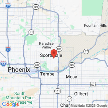Map to AZ Dental Wellness office in Scottsdale, AZ