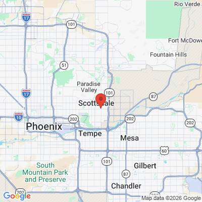 Map to AZ Dental Wellness office in Scottsdale, AZ