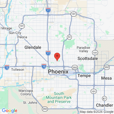 Map to Dr. Ivette Jorge Dental Care office in Phoenix, AZ