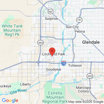 Map to Valley Dentures and Implants  office in Goodyear, AZ