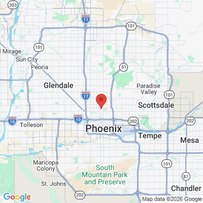 Map to Sweet Tooth Dental office in Phoenix, AZ