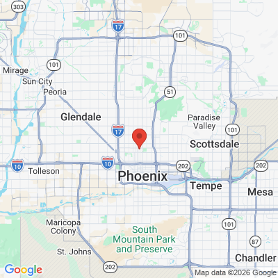 Map to Dr. Greg Pafford office in Phoenix, AZ