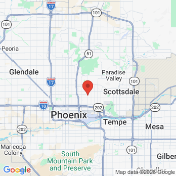 Map to Jabr Family Dentistry office in Phoenix, AZ