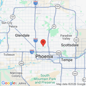 Map to Breton Family Dental office in Phoenix, AZ