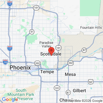 Map to Mitchell Dental office in Scottsdale, AZ
