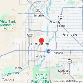 Map to Olson Orthodontics office in Litchfield Park, AZ