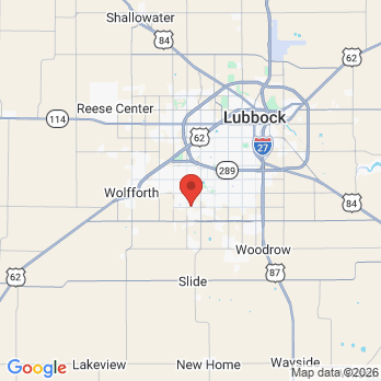 Map to Lone Star Smiles office in Lubbock, TX