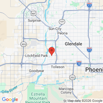 Map to Avondale Dental office in Avondale, AZ