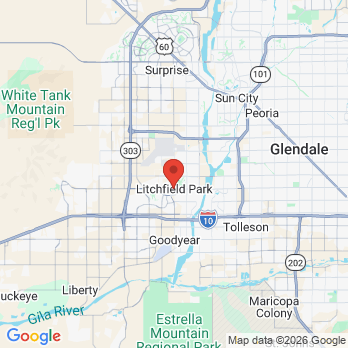 Map to Warren & Hagerman Family Dentistry office in Litchfield Park, AZ