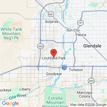 Map to Litchfield Endodontics office in Litchfield Park, AZ