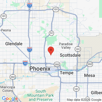 Map to Empire Dental office in Phoenix, AZ