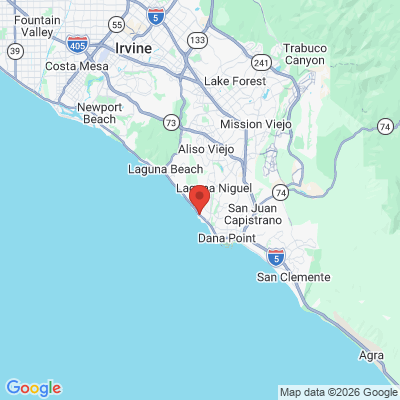Map to Two Front Teeth Family Dentistry office in Laguna Beach, CA