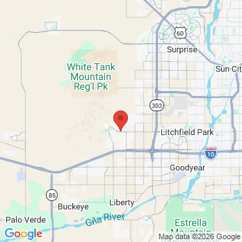 Map to Mountain Shadows Family Dental  office in Litchfield Park, AZ