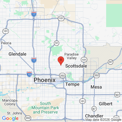 Map to Arcadia Dentistry office in Phoenix, AZ