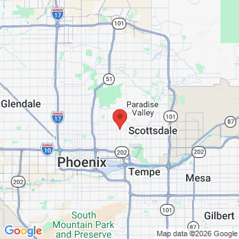 Map to Arcadia Modern Dentistry office in Phoenix, AZ