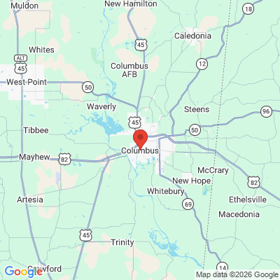 Map to  office in Columbus, MS