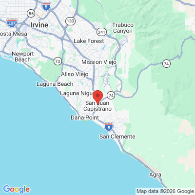 Map to Capistrano Dental Group office in San Juan Capistrano, CA