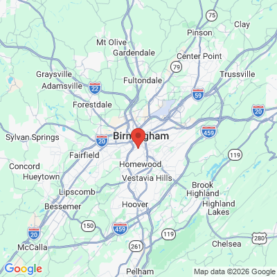 Map to  office in Birmingham, AL