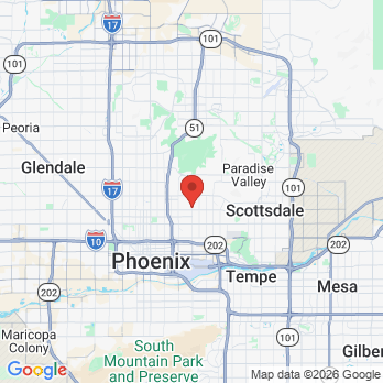 Map to Phoenix Biological Dentistry office in Phoenix, AZ