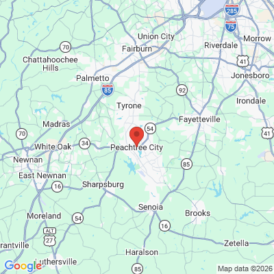 Map to  office in Peachtree City, GA
