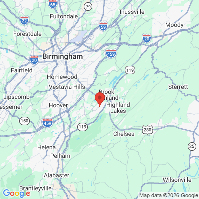 Map to  office in Meadowbrook, AL