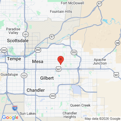Map to  office in Mesa, AZ