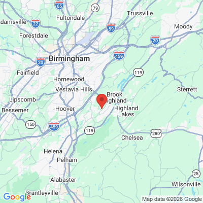 Map to  office in Hoover, AL