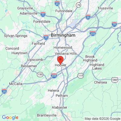 Map to  office in Hoover, AL