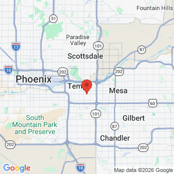 Map to Dani Dental Studio office in Tempe, AZ
