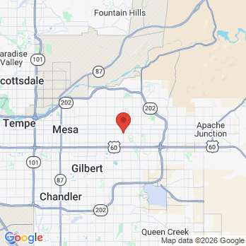 Map to Scott Dentistry office in Mesa, AZ