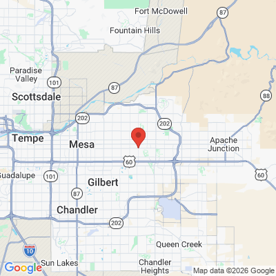 Map to Scott Dentistry office in Mesa, AZ