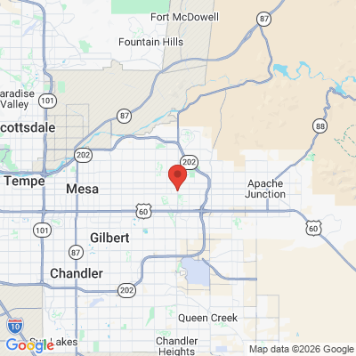 Map to  office in Mesa, AZ