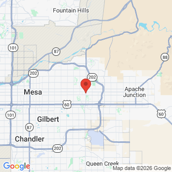 Map to Dental Innovations-Mesa office in Mesa, AZ