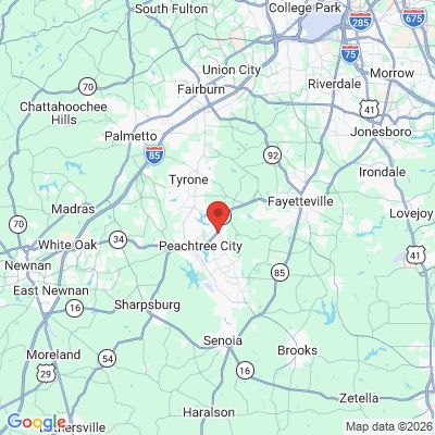 Map to  office in Peachtree City, GA