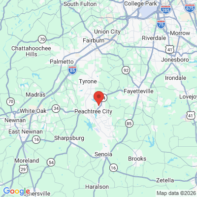 Map to  office in Peachtree City, GA