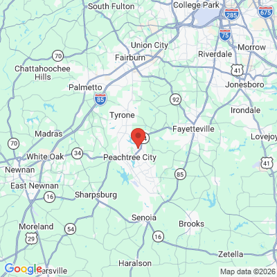 Map to  office in Peachtree City, GA