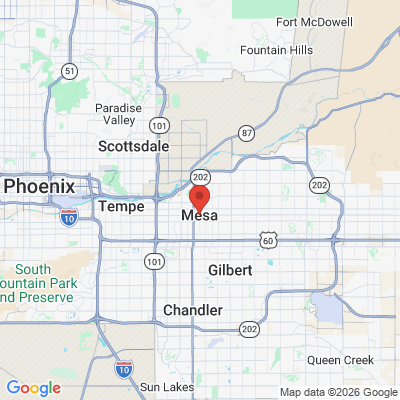 Map to  office in Mesa, AZ
