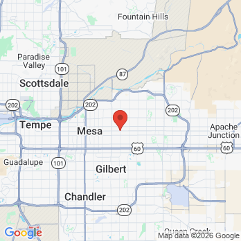 Map to Sunwest Dental office in Apache Junction, AZ