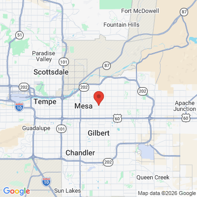 Map to  office in Mesa, AZ