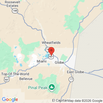 Map to Dr. Marshall Griggs, DDS office in Globe, AZ