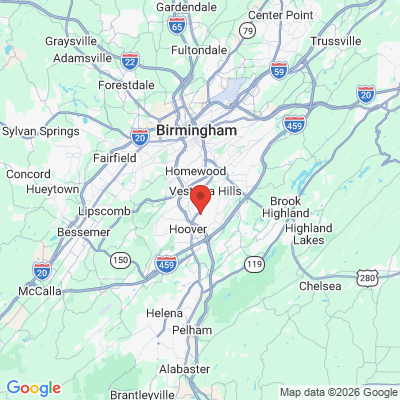 Map to  office in Hoover, AL