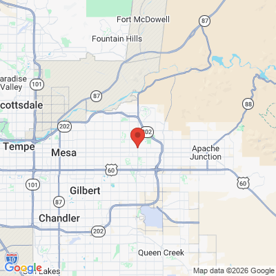 Map to Lukavsky Family Dentistry- New owner office in Mesa, AZ