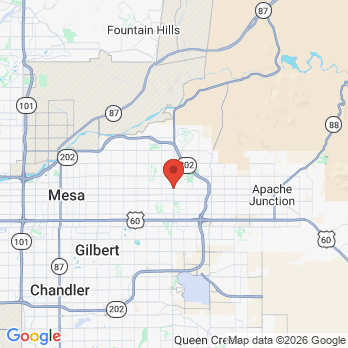 Map to Lukavsky Family Dentistry- New owner office in Mesa, AZ